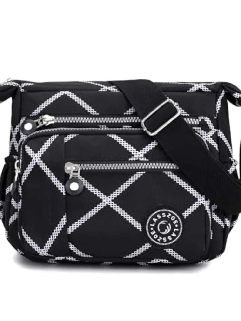 Nylon Crossbody Bag Multi Pocket Casual Messenger Shoulder Travel Purse Satchel